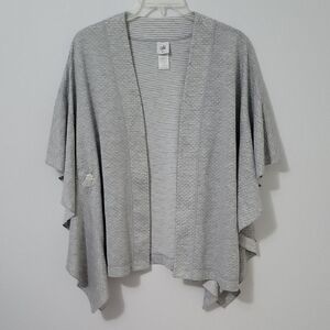 CAbi Gray Reversible Poncho, Size M/L
